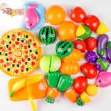 儿童节礼物1-3岁宝宝水果蔬菜披萨切切乐玩具厨房切切看益智套装