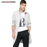 JackJones春季新款杰克琼斯男装中长款风衣外套E|216121069
