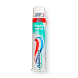 英国Aquafresh按压直立式三色牙膏100ml薄荷清新