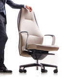 高端人体工学皮椅电脑椅真皮老板椅现代简约时尚办公椅转椅座椅子