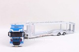 凯迪威1:50大型双层汽车运输车平板车卡车拖车合金汽车工程车模型