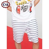 C＆A男式航海条纹系带短裤  2016春夏新款纯棉百慕大CA200171682