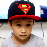 2-10岁韩国男童帽子 儿童黑红卡通超人潮立体刺绣帅气棒球帽