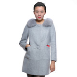 琢盈专柜正品2015冬季新品中长款羊毛羊绒大衣女毛呢外套Y-154029