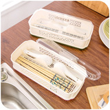 居家家 豪华塑料带盖沥水筷笼 分格餐具盒 筷子勺子收纳盒 筷子盒