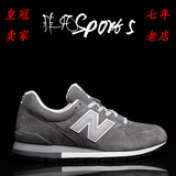 正品代购New Balance男鞋NB深灰色新款女鞋美产复古跑步鞋M996CGY