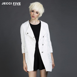 JC5杰西伍 2016新款中长款风衣 格子时尚女装外套显瘦西