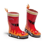 美国kidorable儿童雨鞋雨靴胶鞋套鞋防滑耐磨红色消防车