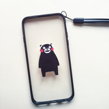 部长熊本熊iPhone5,6,6p苹果手机壳亚克力硅胶软边保护套包邮