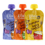 英国Ella's Kitchen 艾拉厨房早餐 水果酸奶米粉泥100g组合装3袋