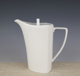 唐山纯白骨瓷水壶陶瓷咖啡壶红茶壶泡茶壶冷水壶美式意式咖啡器具