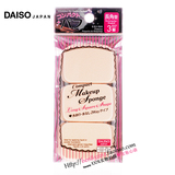 日本Daiso正品 大创干湿两用高级化妆海绵/粉扑 进口粉饼扑3枚入