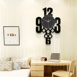 久久达 韩版时尚个性创意挂钟 现代时尚大号客厅卧室静音钟表时钟