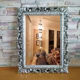 欧式壁炉装饰镜 高档壁挂式金色长方形玄关镜框 时尚公主化妆镜子