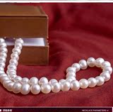 珠宝浓情8-9珍珠强光白色淡水天然珍珠项链送妈妈礼物正品女
