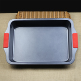 烘焙烤箱用 重钢硅胶把手烤盘 不粘蛋糕正方长方形烤盘 加深加厚