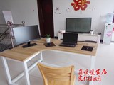 家用电脑桌 转角桌创意桌 弧形书桌 飘窗学习桌 钢木桌 写字台