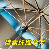 垂钓渔具用品 2.2米2.4米双层防雨钓鱼伞 超大不锈钢双弯遮阳钓伞