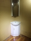 包邮特价促销小户型三角浴室柜卫生间转角柜小洗手盆PVC落地柜