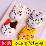 日系和风木质彩绘猫咪脸谱冰箱贴 磁贴 韩国 创意家居饰品磁铁