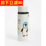 可爱企鹅 子弹头真空不锈钢创意学生保温杯 500ml 韩版 特价包邮