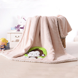 冬季新生婴儿宝宝小毛毯抱被办公室午睡毯盖膝毯双层加厚珊瑚绒毯