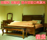 上海厂家直销美式乡村车木床1.5米1.8双人床白蜡木全实木家具定制