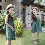 韩版童装女童夏季度假沙滩清凉吊带裙中大儿童休闲连衣裙公主裙子