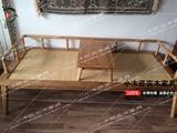 现代新中式实木席面梵几床老榆木免漆罗汉床简约创意环保贵妃榻床