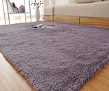 可水洗加厚长毛床边毯房间卧室客厅茶几飘窗满铺大地毯灰紫定做