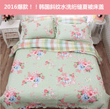 韩式床盖三件套单件外贸韩国水洗夏凉被夹棉床单榻榻米床垫绗缝被
