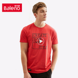 Baleno/班尼路男装 时尚纯棉趣味印花T恤男 青年圆领短袖体恤夏装