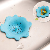 创意日式厨房花朵形状水槽水池塑料过滤网 洗碗池毛发过滤网地漏