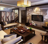 样板房茶楼沙发 会所客厅新中式布艺沙发组合 中国风仿古实木家具