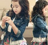 2016新款韩版春季2儿童装3春秋款女童春装牛仔外套4上衣5春款6岁7