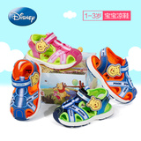 迪士尼童鞋女宝宝凉鞋男童学步鞋2016新款1-3岁包头凉鞋软底布鞋