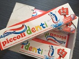意大利原装进口Aquafresh piccoli denti儿童牙膏3-5岁可吞咽