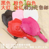 355中号韩国蔷薇花手持化妆镜子 创意可爱彩色包包镜 随身便携镜