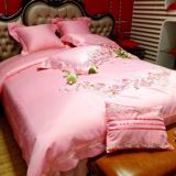 粉色六件套 结婚床上用品 高档床单被套 婚庆床品6件套