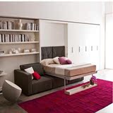 板式床双人床1.5米收纳床板式储物床高箱床隐形床壁床创意家具