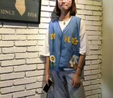 2016夏季女装韩版学生童趣休闲套装卡通无袖马甲外套女上衣夏