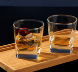 六只套装啤酒杯威士忌玻璃杯家用透明酒杯洋酒杯子水杯果汁杯