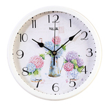 韩式钟表挂钟客厅田园创意静音艺术卧室挂表时尚现代简约10寸时钟