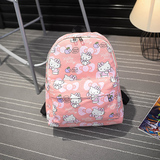 少女双肩包帆布凯蒂猫韩版可爱卡通背包中学生书包2016新款包包