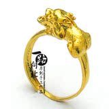 猴年转运招财久不掉色镀黄金貔貅戒指24k金戒子男女指环
