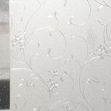 藤花静电免胶磨砂玻璃贴膜卫生间浴室窗户贴纸透光不透明防晒窗贴
