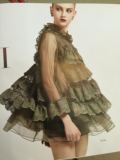 卓拉 ZUOLLA 633306 专柜正品 2016年秋装新款欧根纱蕾丝连衣裙