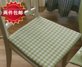 田园简约宜家风 绿色大小格子餐椅垫 色织坐垫 优质海绵垫 座椅垫