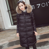 韩版2015冬季外套棉衣女中长款时尚加厚保暖修身过膝棉服女外套