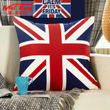 寐享家纺 纯棉英伦风英国米字旗抱枕靠垫腰枕沙发 美式国旗系列